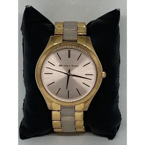 Michael Kors Slim Runway MK-4294 Women Stainless Steel Analog Quartz Watch WFH91 - Picture 1 of 12